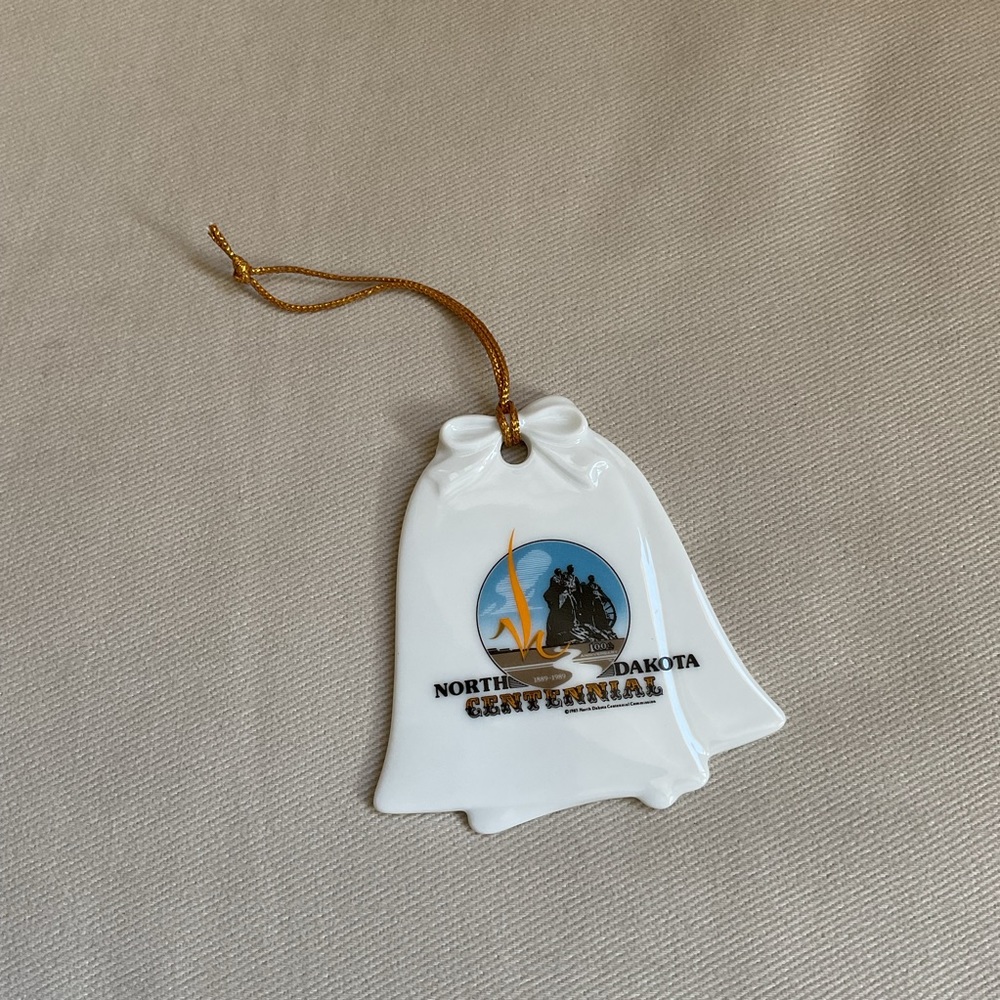 Vintage 1989 North Dakota 100 Year Centennial Anniversary Ornament